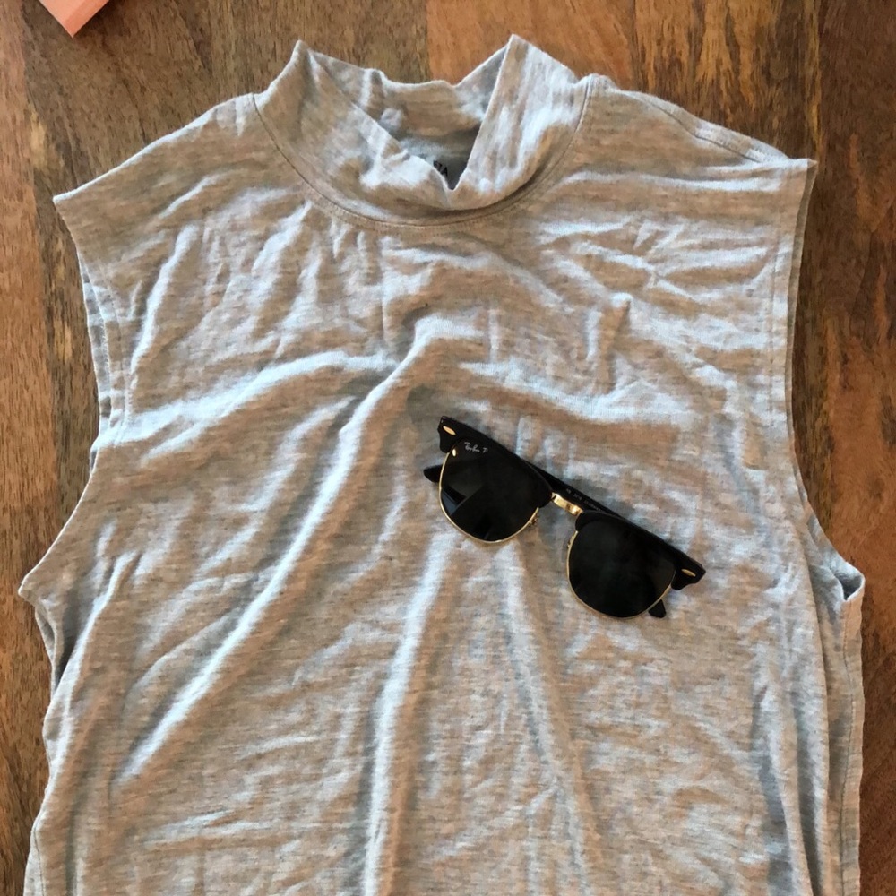 Heather Grey “Lululemon Athleta” Turtle Neck Tank